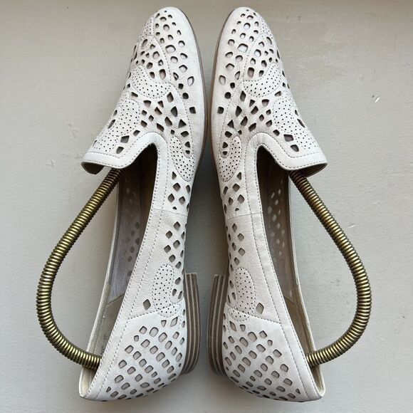 Naturalizer Eve Nude Taupe Leather Slip On Loafer Flat Shoes Dye Cut Women's‎ 10 - Picture 4 of 16